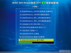 PCOS技术Win7 SP1 2017 夏季快速装机版